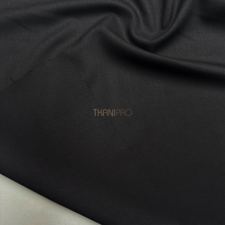 Костюмный твил с хлопком стрейч цвет черный, арт. KL3101-19