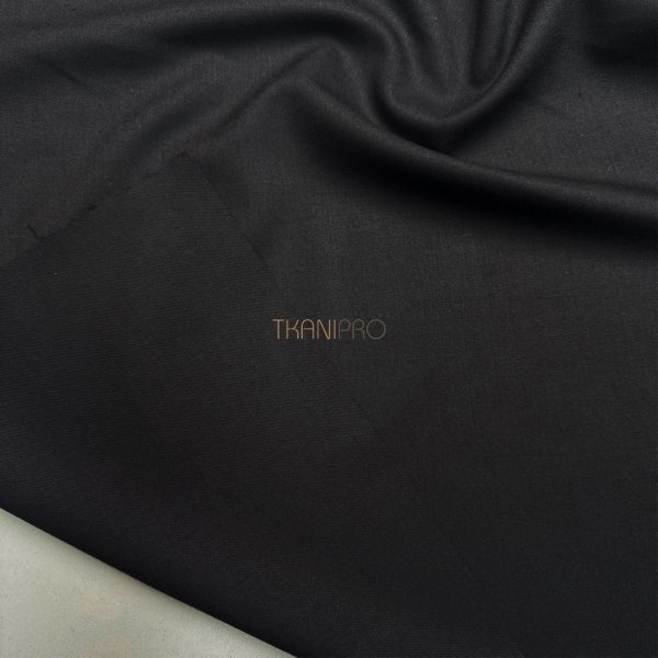 Костюмный твил с хлопком стрейч цвет черный, арт. KL3101-19