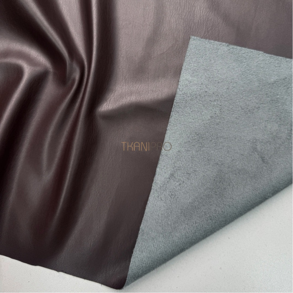 Искусственная кожа на замше цвет коричневый, арт. OW1942-2