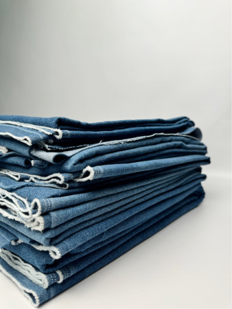 Мерные лоскуты Джинса ткань цвет синий, арт. JL3422-3