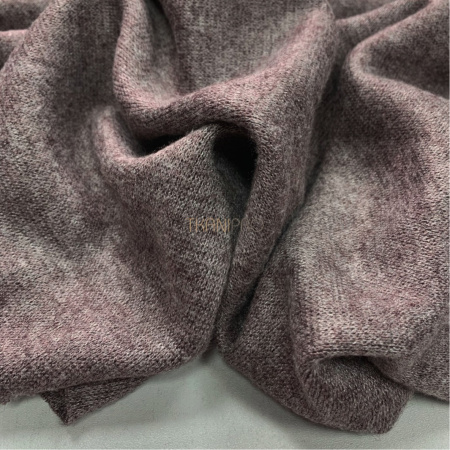 Трикотаж софт под ангору двусторонний, арт. WD2037-13 цвет шоколадный меланж