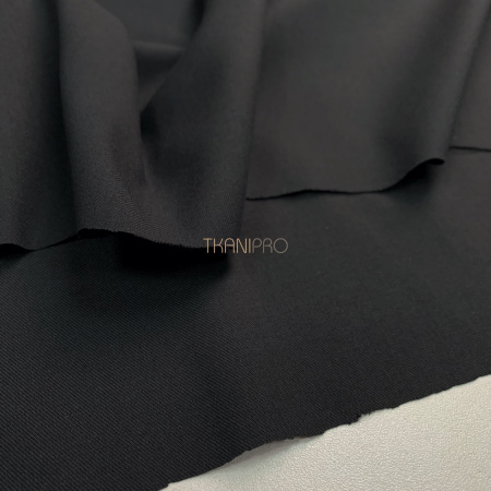Костюмная ткань цвет черный, арт. KL2047-1