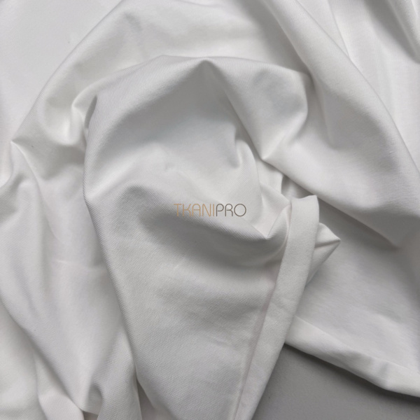 Трикотаж кулирная гладь цвет молочный, арт. DK3555-7