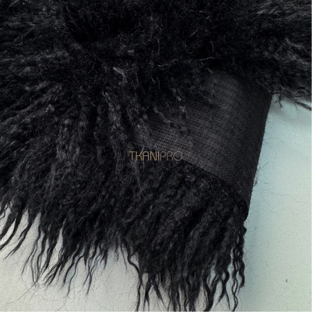 Мех искусственный лама цвет черный, арт. WF5020-5