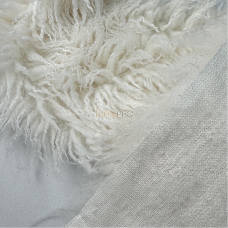 Мех искусственный лама цвет молочный, арт. WF5021-1