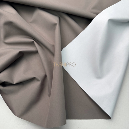 Плащевая ткань на мембране цвет коричневый серый, арт. PL0001-32