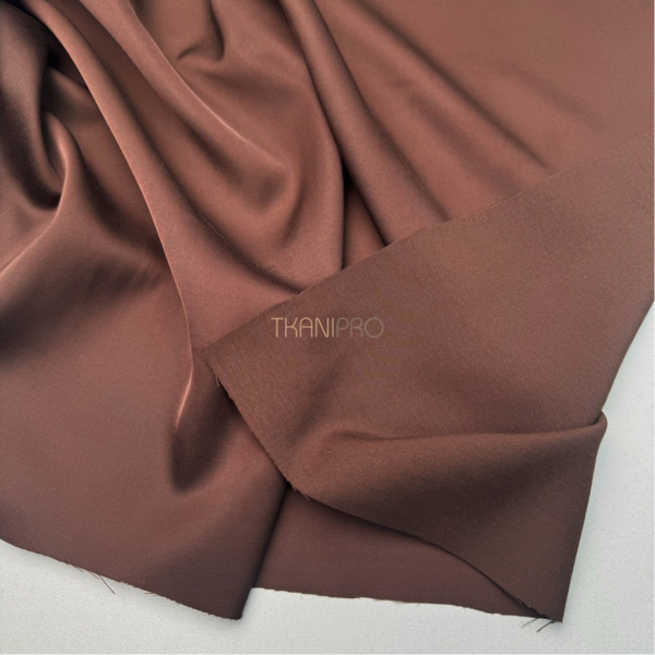Сатин вискоза цвет коричневый, арт. SK2005-1