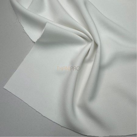 Костюмный плотный креп поливискоза, арт. KBV2159-5 цвет молочный