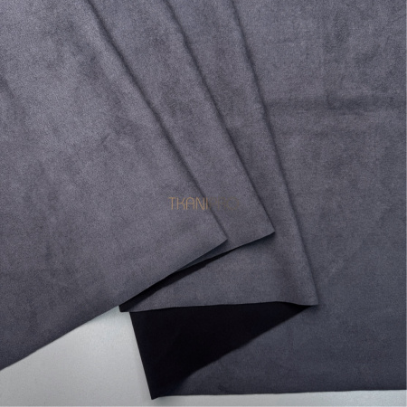 Замша на скубе цвет серый графит, арт. M1351-3