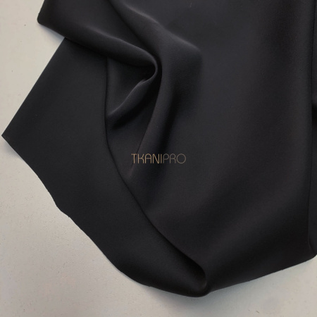 Шелк искусственный цвет черный, арт. S2141-15