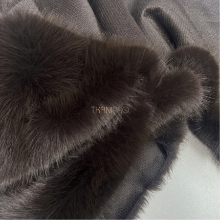 Соболь искусственный мех цвет шоколадный, арт. EN312-10