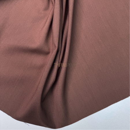 Костюмная поливискоза твил цвет шоколадный, арт. KL2053-7