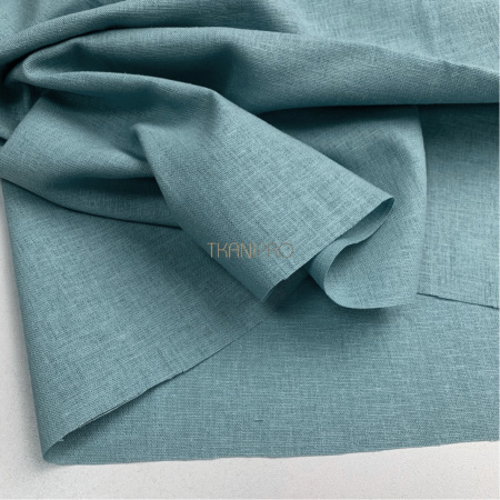 Ткань лён с вискозой цвет мятный бирюзовый, арт. L2150-20