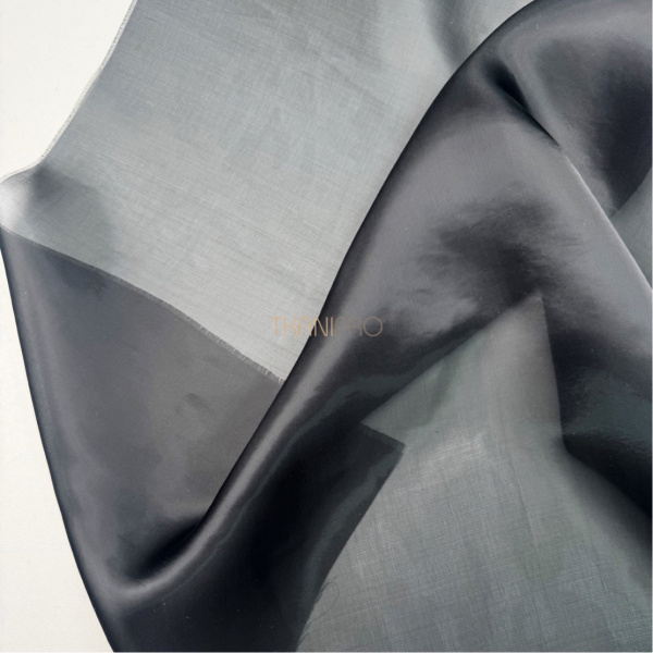 Органза твинкл сатин цвет черный, арт. SO5001-2