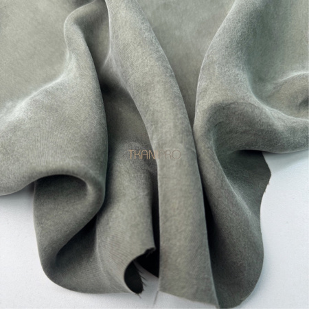 Вискоза плательная софт крэш цвет хаки, арт. KM3025-12