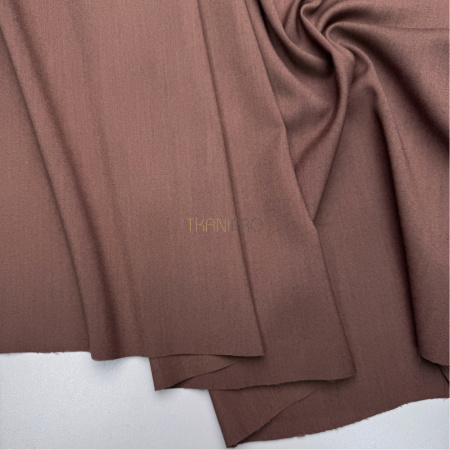 Костюмная поливискоза твил цвет шоколадный, арт. KL2053-7