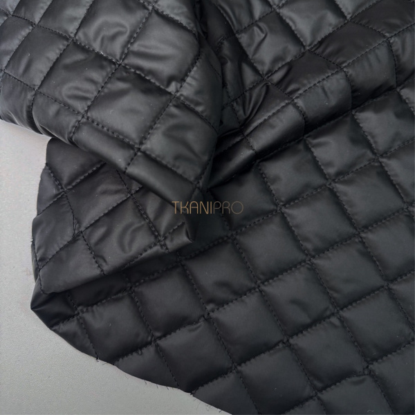 Стеганая ткань на синтепоне цвет черный, арт. PS2295-16