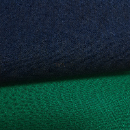 Пальтовый трикотаж двухсторонний, арт. D2N2018-3 цвет зеленый и темный синий