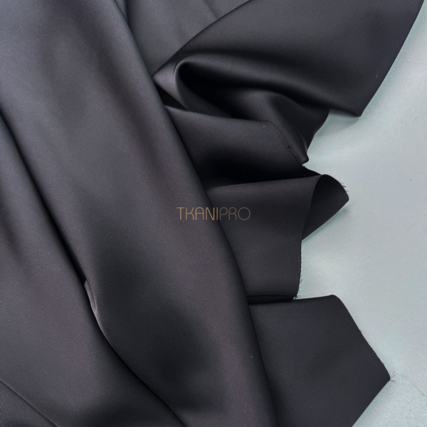 Сатин двухсторонний цвет черный, арт. SK3106-5