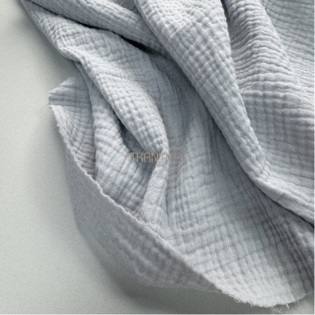 Муслин двухслойный, арт. MC4140-11 цвет голубовато серый