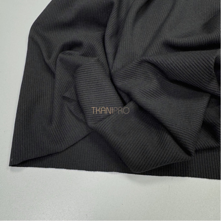 Трикотаж Кашкорсе с вискозой, арт. DW1965-1 цвет черный