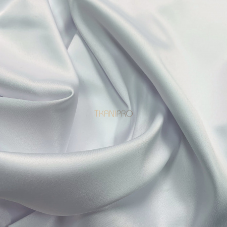 Атлас плотный цвет белый, арт. A2087-1