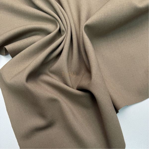 Костюмный твил с хлопком стрейч цвет кофейный, арт. KL3101-4