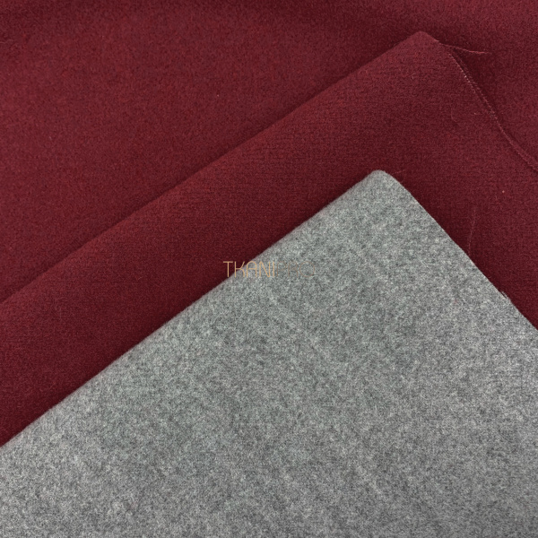 Пальтовая ткань двухсторонняя, арт. KC15D-3 цвет кирпичный и серый меланж