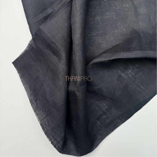 Лен цвет черный, арт. L4001-7