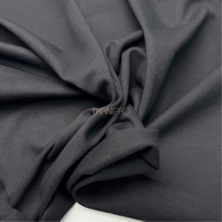 Кулирка плотная мерсеризованный хлопок цвет черный, арт. DK4001-2