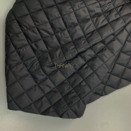 Мерные лоскуты Стеганая ткань на синтепоне цвет черный, арт. PS2295-16