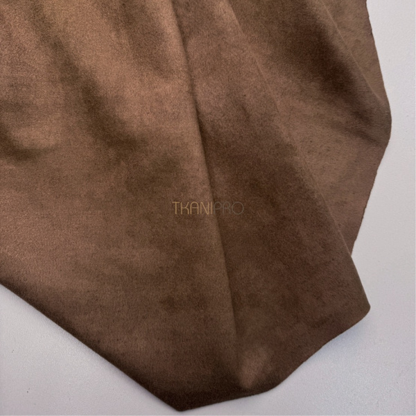 Замша на скубе коричневая, арт. M1352-1