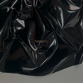 Лаковая кожа черная, арт. YL1932-3