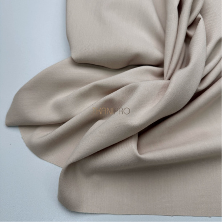 Костюмная поливискоза твил цвет бежевый, арт. KL2053-10