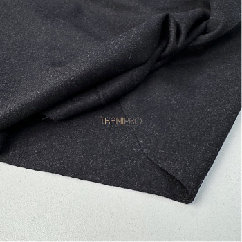 Ткань костюмная с шерстью черная, арт. IKC3020-1