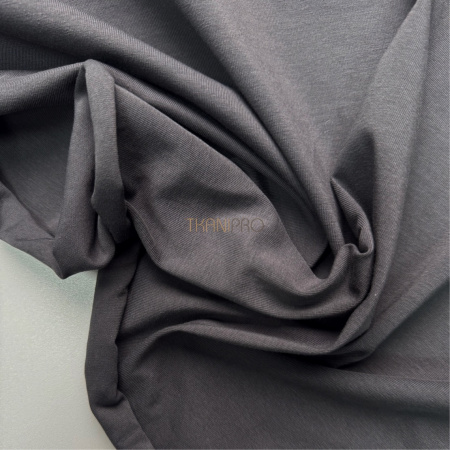 Трикотаж кулирная гладь цвет серый графит, арт. DK3555-6