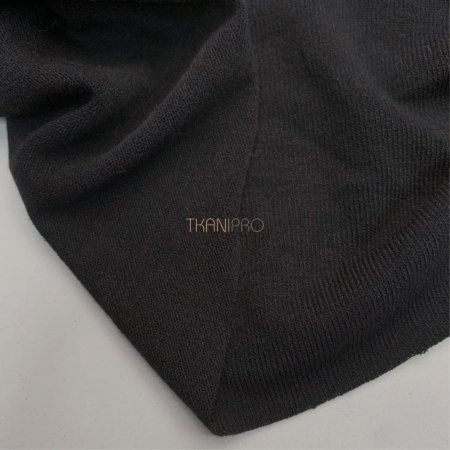 Трикотаж вязанный тонкий, арт. WD4006-1 цвет черный