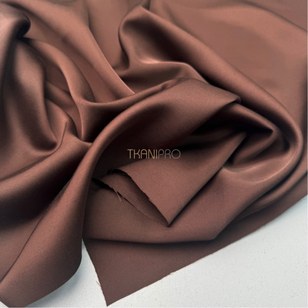 Сатин вискоза цвет коричневый, арт. SK2005-1
