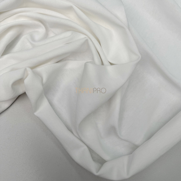 Кулирка плотная мерсеризованный хлопок цвет молочный, арт. DK4101-1