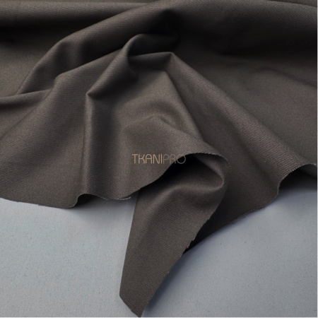 Хлопок твил стрейч цвет серый, арт. IKM4002-15