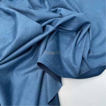 Замша на скубе цвет джинсовый, арт. M1341-25