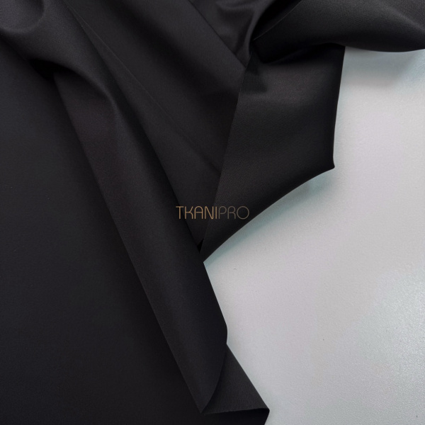 Плащевая курточная ткань дюспо матовая пич бондинг цвет черный, арт. PL3232-112