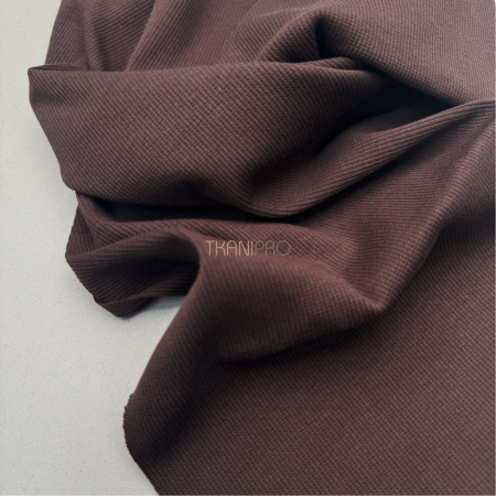 Трикотаж кашкорсе, арт. DW1201-51 цвет коричневый