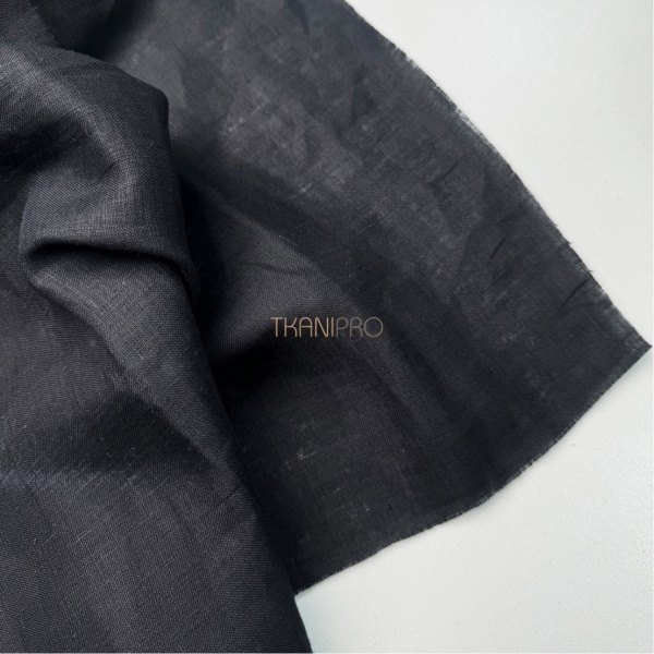 Лен цвет черный, арт. L4001-7