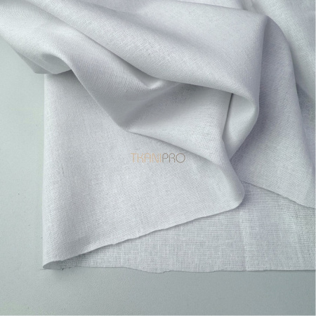 Ткань лён с вискозой цвет белый, арт. L2152-1