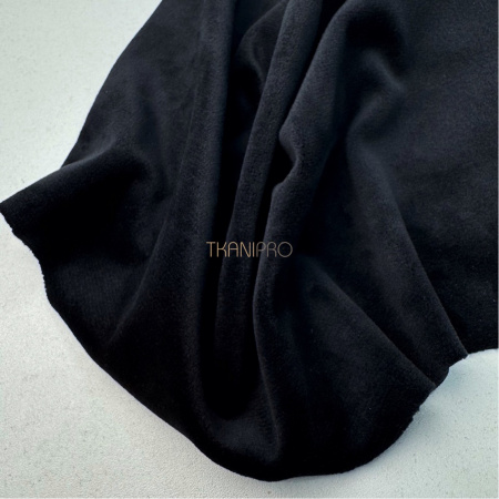 Ткань велюр цвет черный, арт. PKV2070-6