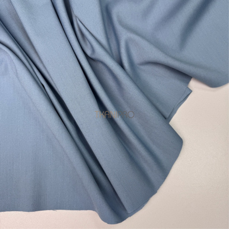 Костюмная поливискоза твил цвет голубой джинсовый, арт. KL2053-6