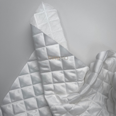 Стеганая ткань на синтепоне цвет белый, арт. IPS2019-1