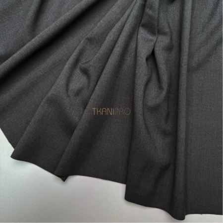 Костюмная поливискоза твил цвет серый графит, арт. KL2053-5