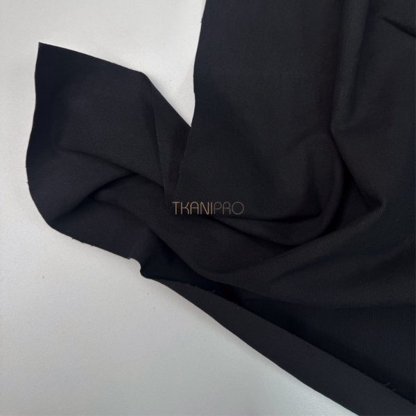 Хлопок твил плотный цвет черный, арт. IKM3006-1